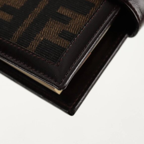 FENDI Zucca Canvas Planner Black Brown Auth sw1689V - Picture 3 of 16